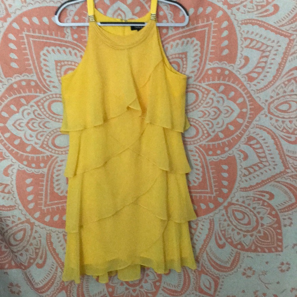 S.L fashions yellow homecoming dress